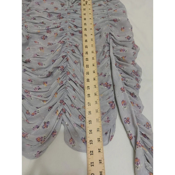 ZARA Sheer Lilac or pastel purple scrunches long sleeve size m - Picture 4 of 7